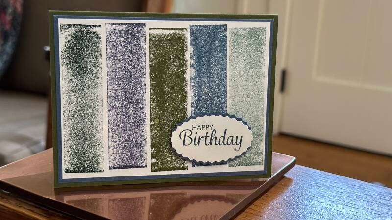 Phyllis Elson - Stamping with Painters Tape