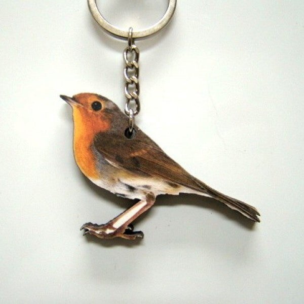 ROODBORST SLEUTELHANGER HOUT/ 4CM