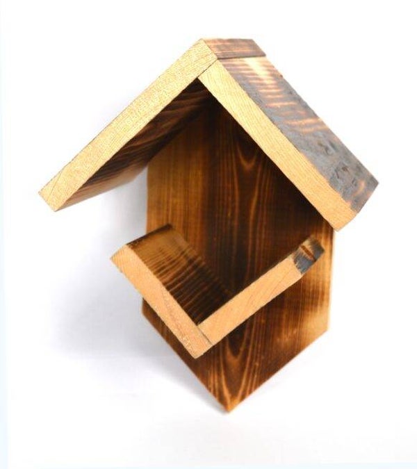 Pindakaaspot-houder (houten dak)
