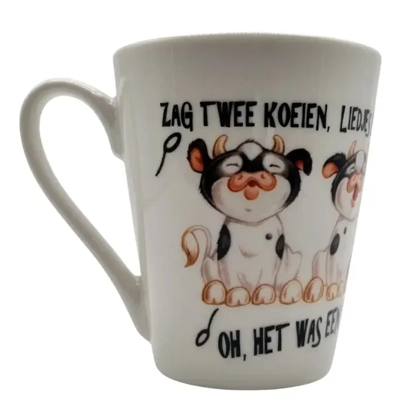 kinderliedjes-mok  Ik Zag Twee Koeien, 350 ml.