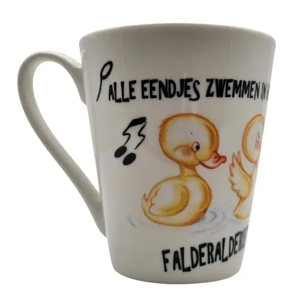 kinderliedjes-mok  Alle Eendjes, 350 ml.