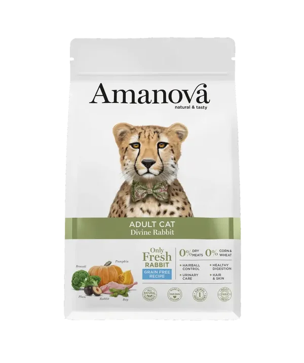 AMANOVA ADULT CAT, DIVINE RABBIT, GRAANVRIJ, 1½ KILO