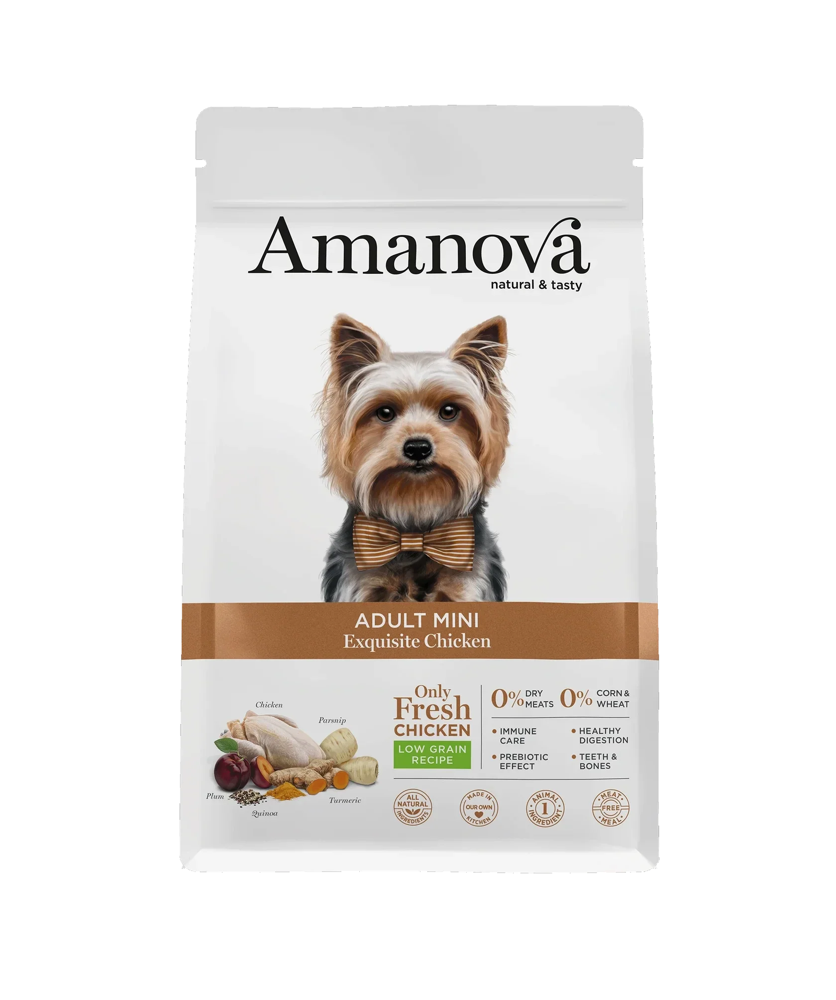 AMANOVA ADULT MINI EXIQUISITE CHICKEN, LOW GRAIN, 2 KILO