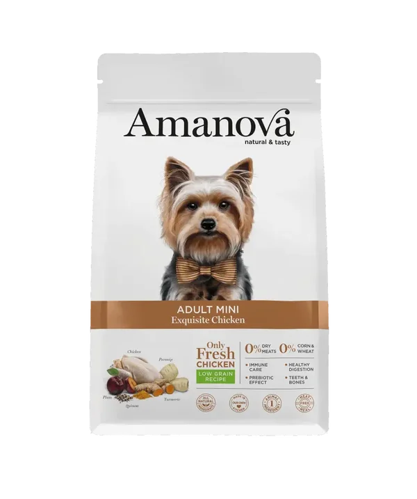 AMANOVA ADULT MINI EXIQUISITE CHICKEN, LOW GRAIN, 2 KILO