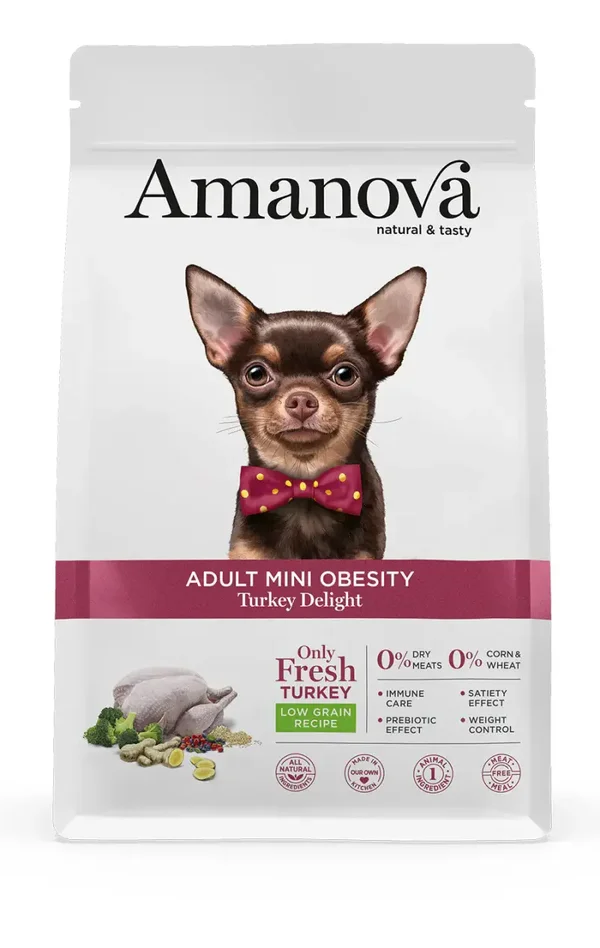AMANOVA ADULT MINI OBESITY, TURKEY DELIGHT, LOW GRAIN, 2 KILO