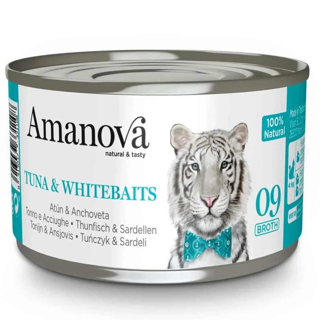 AMANOVA BLIK IN BOUILLON, TONIJN & ANSJOVIS, 70 GRAM
