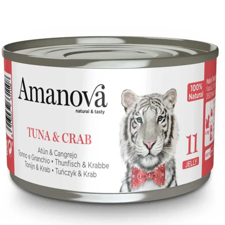 AMANOVA BLIK IN GELEI, TONIJN & KRAB, 70 GRAM