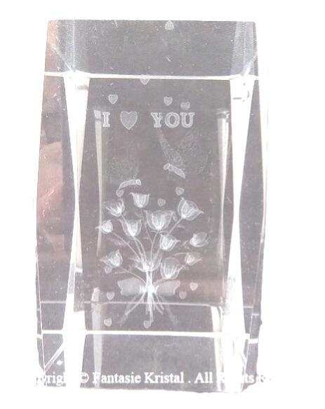 I LOVE YOU  5 X 8 CM, laserblok