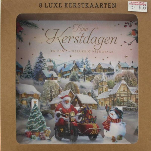 8 Luxe Pop-up Kerst- en Nieuwjaarskaarten met enveloppen, in 2 motieven