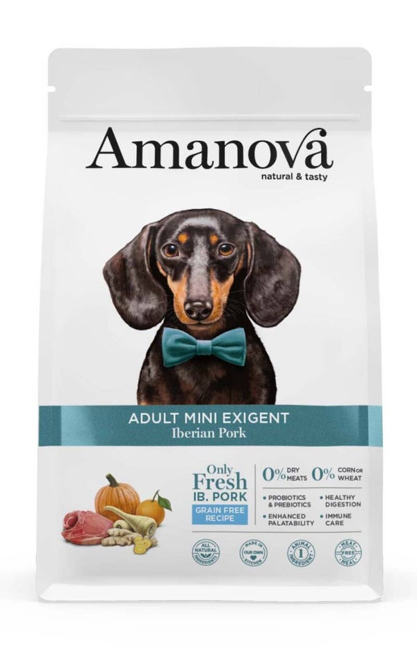 AMANOVA MINI EXIGENT IBERIAN PORK, GRAANVRIJ, 2 KILO