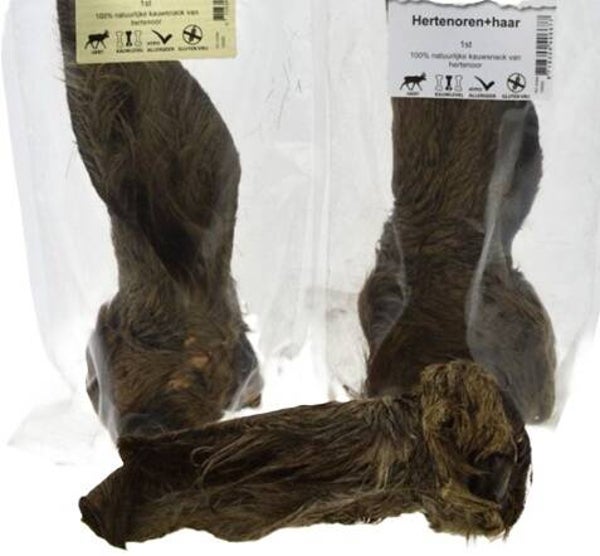 Hertenoor met haar,