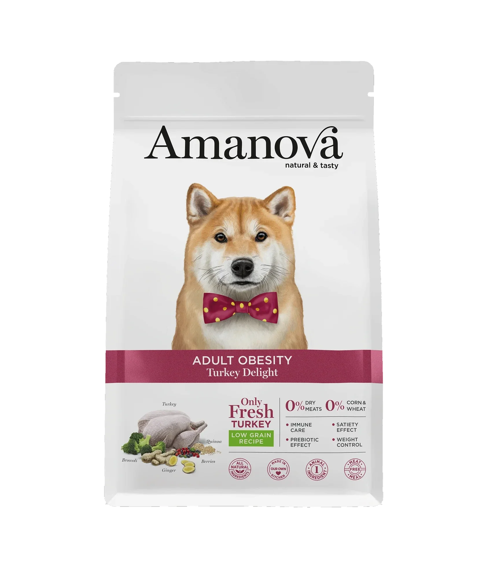 AMANOVA ADULT OBESITY, TURKEY DELIGHT, LOW GRAIN, 2 KILO