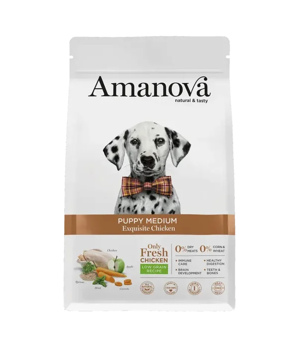 AMANOVA PUPPY EXIQUISITE CHICKEN, LOW GRAIN, 2 KILO
