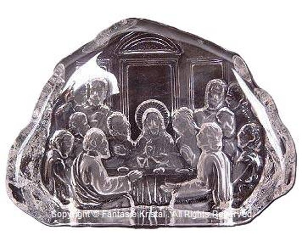 ROTS HEILIG AVONDMAAL OP VOET  8,5 X 9 CM, kristal