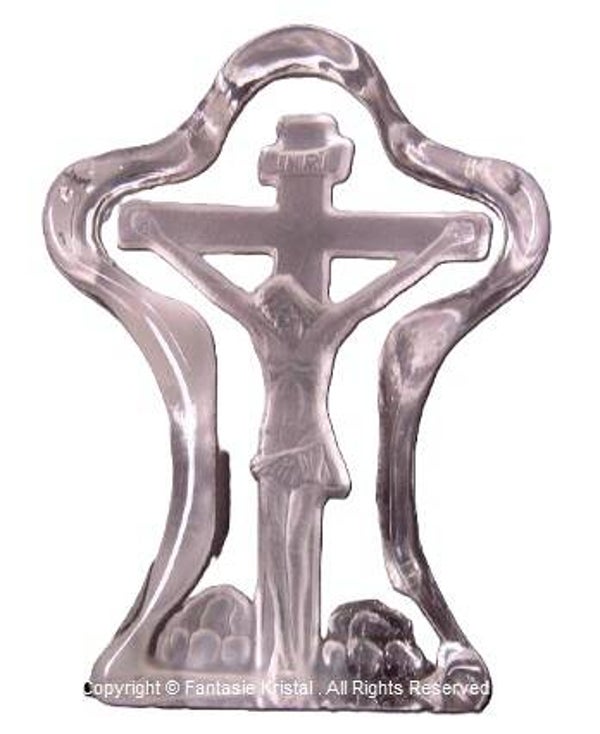 ROTS KRUIS  6,5 X 9 CM, kristal