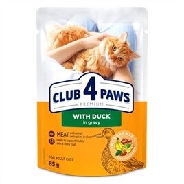 CLUB 4 PAWS PREMIUM ADULT POUCH EEND IN SAUS, 85 GRAM