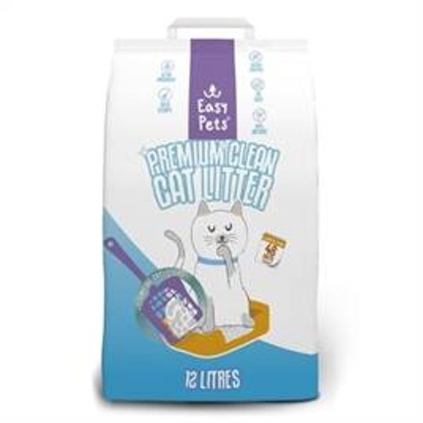 EasyPets  Kattenbakvulling Klontvormend Clean White, 12 liter (±9 kilo).