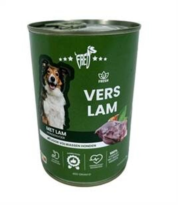 FREDS BLIK VERS LAM 400 GRAM, 65% vleesproducten.