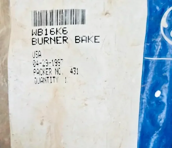 OEM GE Gas Range Bake Burner Tube – WB16K6