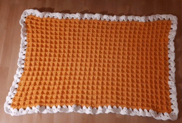 Babydecke im Waffelmuster