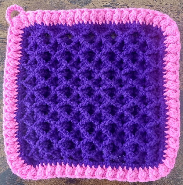 Topflappen im 3D-Muster