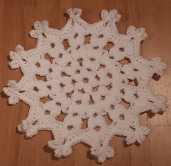 Topflappen / Untersetzer "Eiskristall"
