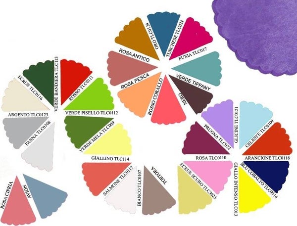 50 VELI DI FATA tondi    (29 COLORI DISPONIBILI)