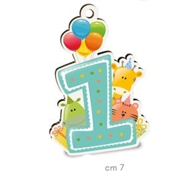 10 APPLICAZIONI IN LEGNO 1°COMPLEANNO