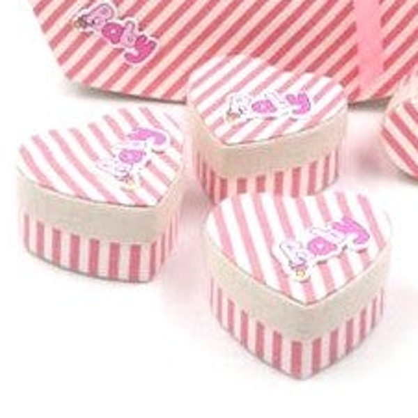 SCATOLINA CUORE ROSA O AZZURRA