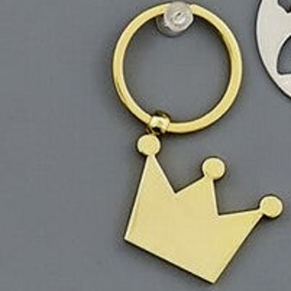 PORTACHIAVI IN ACCIAIO CORONA GOLD