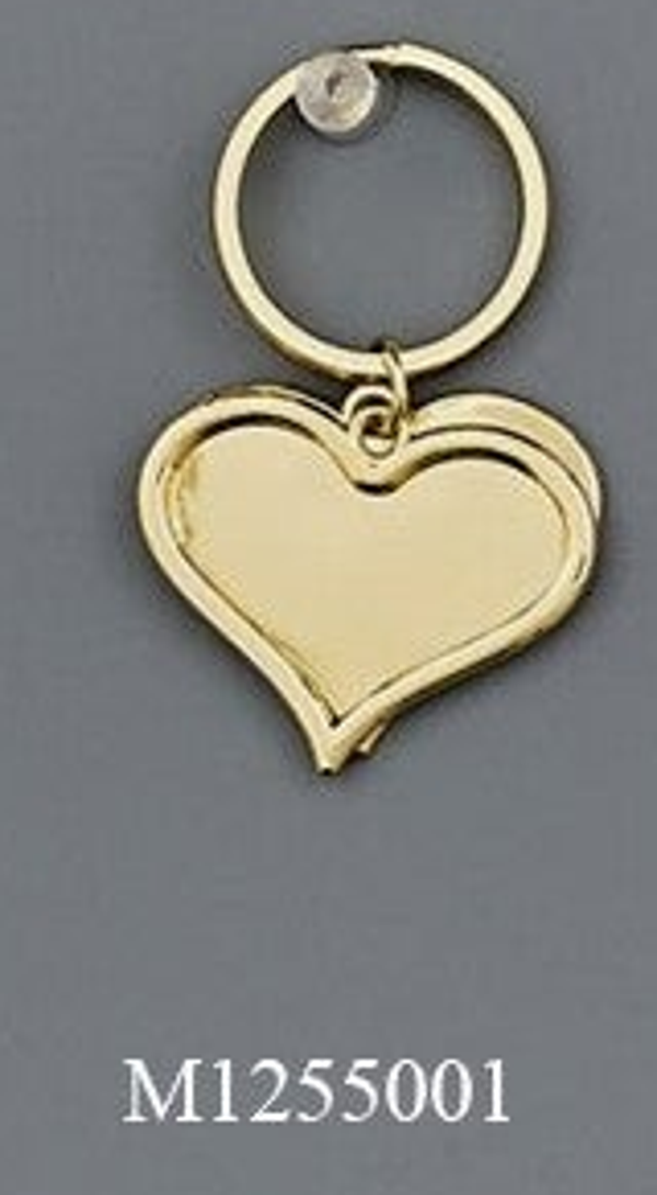 PORTACHIAVI IN ACCIAIO DOPPIO CUORE GOLD