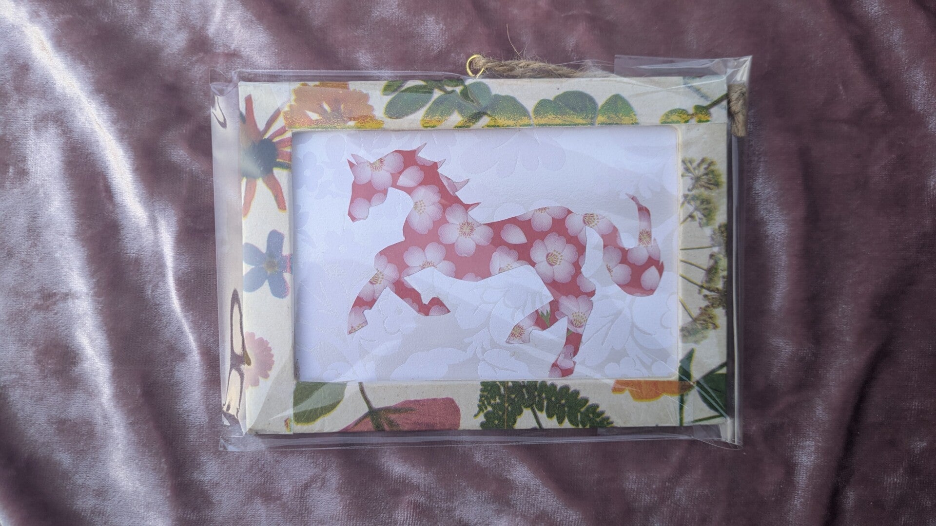 Hanging Pink Floral Horse