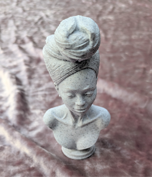 Sculpture of Woman wearing Headwrap Granite