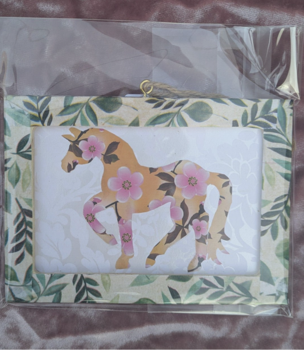 Orange Flower Horse Collage