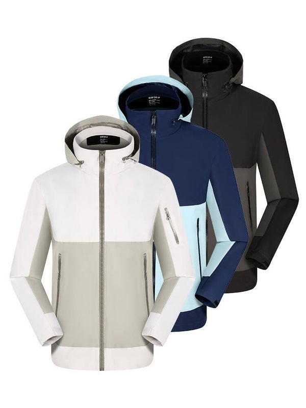 Unisex Wind- und wasserdichte Outdoor-Jacke, der gleiche Stil für Herbst und Winter, neue einlagige Drei-in-Eins-Kletterjacke Mantel-Windjacke