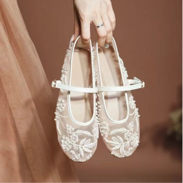 Damen Mesh Ballerinas - Netzstoff