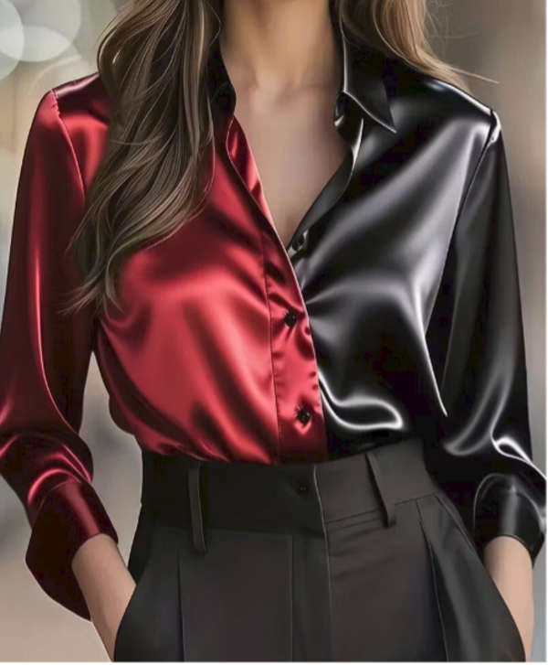 Langarm Hemdbluse für Damen