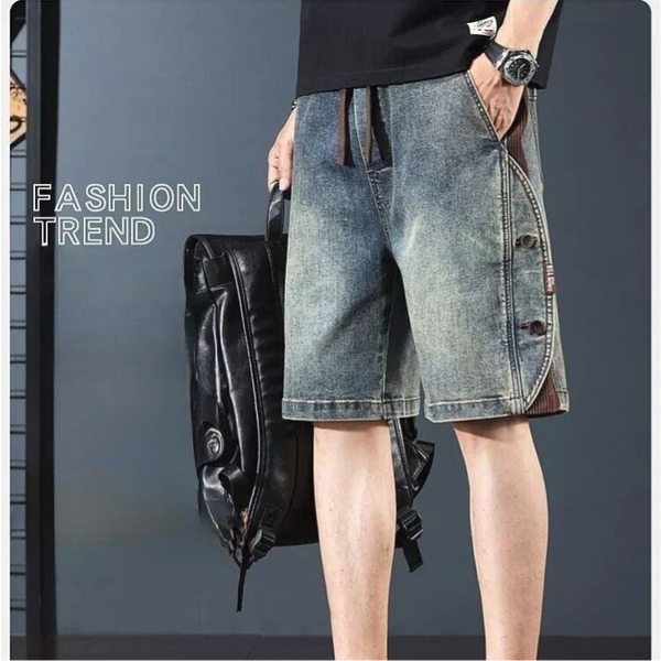 Herren Denim Shorts - 5/8