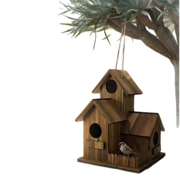 Doppelstöckiges Vogelhaus - Handgefertigt