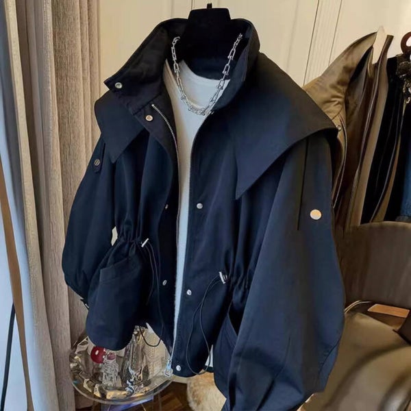 Damen Cargo Trenchjacke - Taillenzug