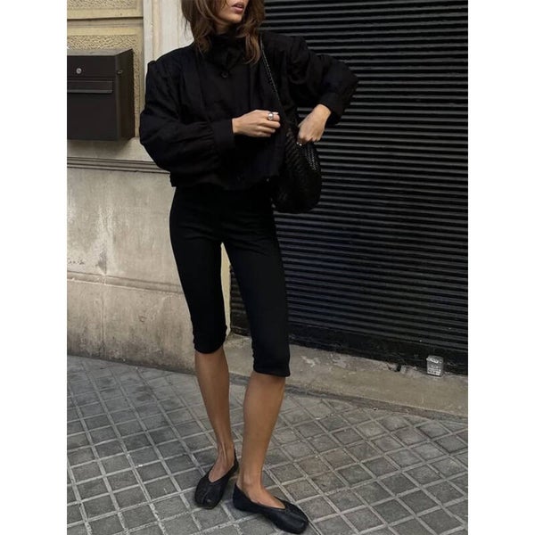 High Waist Capri Hose | Seitlicher Schlitz
