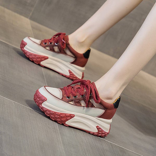 Damen Freizeit-Sportschuhe - Plateausohle