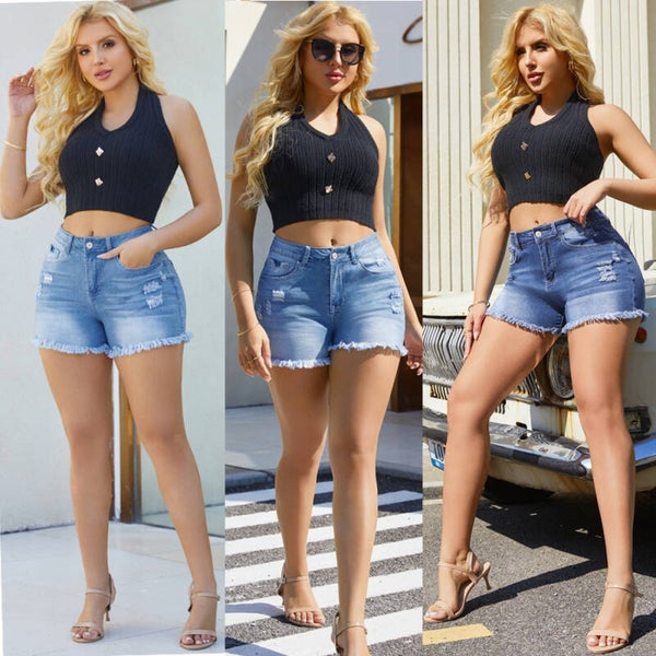 Damen Jeansshorts - washed-look