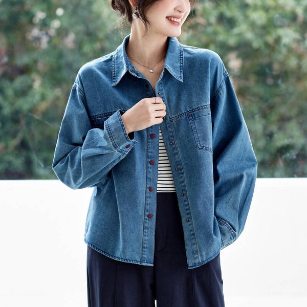 Damen Jeansbluse - Langarm