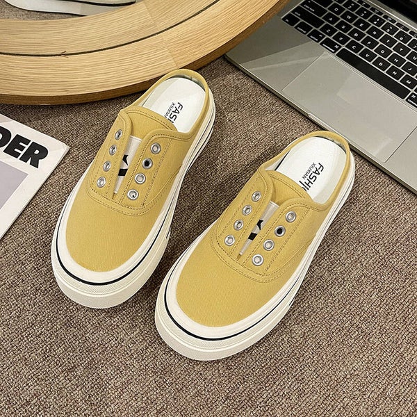 Damen Canvas Halbsneaker - Slip-On