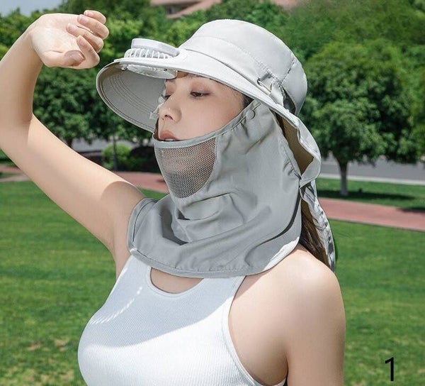 Sonnenschutzhut für Damen - Solarlüfter