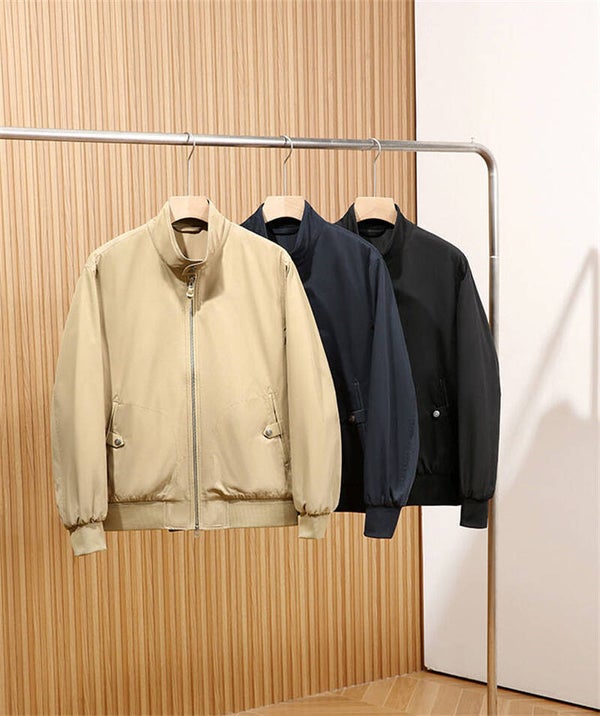 Britische Klassiker! Lässig-schicker Herren-G9-Harrington-Jacket mit 3-fachem Schutz & Knitterfreiheit