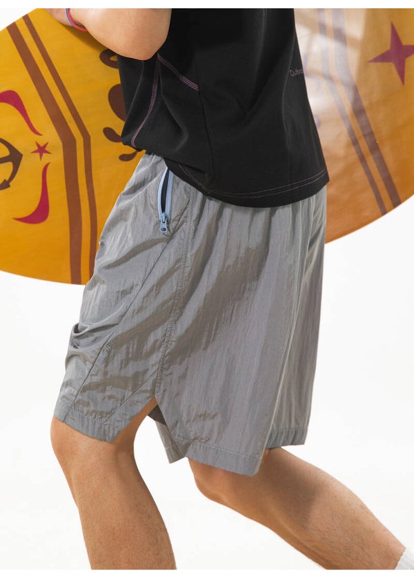 Freizeitshorts für Herren - Metallic-Optik