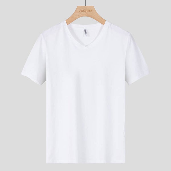 Herren T-Shirt V-Ausschnitt - Baumwolle