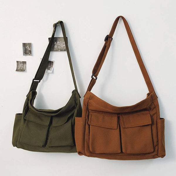 Canvas Messenger Bag - Unisex